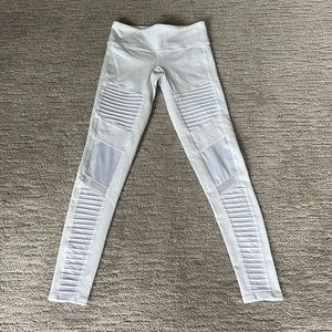 ALO motto leggings, White, size XS